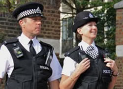 Male and female police officers